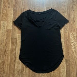 Black distressed tshirt